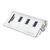 LOGILINK CR0045 LOGILINK - USB 3.0, 3 prievadų šakotuvas, su kortelių skaitytuvu ir aliuminio korpusu