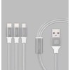 Recci Universal Delicate RCS-H120 3 in 1 Micro USB + 2 x Lightning Fast Charging 1,2 m Pilkas