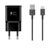 EP-TA200EBE + EP-DG970BBE Samsung 15W kelioninis įkroviklis + USB-C duomenų kabelis juodas (OOB masinis)