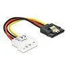 DELOCK Cable Power SATA HDD > 4 kontaktų vyriškas su metaliniu segtuku - tiesus