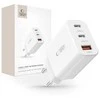 Laidinis įkroviklis 30W 2x PD USB-C + QC3.0 USB Tech-Protect C30W baltos spalvos