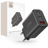 Laidinis įkroviklis 30W 2x PD USB-C + QC3.0 USB Tech-Protect C30W juodos spalvos