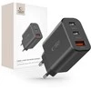 Laidinis įkroviklis 30W 2x PD USB-C + QC3.0 USB Tech-Protect C30W juodos spalvos