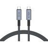 Tech-Protect UltraBoost Max USB-C 4.0 / USB-C 4.0 PD kabelis 240W 8K 40Gbps 1m – pilkas