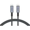 Tech-Protect UltraBoost Max USB-C 4.0 / USB-C 4.0 PD kabelis 240W 8K 40Gbps 1m – pilkas