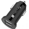 TECHLY Mini Car Charger 2 USB-A Ports 24W / 4.8A Juodas