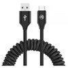 Tellur Išplečiamas USB-A–USB-C laidas, 3A, 1,8 m, juodas