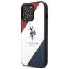 Dėklas Us Polo Assn US Polo USHCP14LPSO3 Apple iPhone 14 Pro 6,1″ baltos spalvos Tricolor Embossed