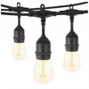 Visional 03-631 nokarenā LED Dārza virtene ar 15 ligzdām / 15m / solis 1m (bez spuldzēm) melna