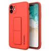Wozinsky Kickstand Case silikoninis dėklas su stovu iPhone 11 raudonas