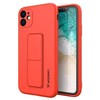 Wozinsky Kickstand Case silikoninis dėklas su stovu iPhone 11 raudonas