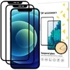 Wozinsky 2x Apsauginis stiklas Full Glue Super Tough ekrano apsauginė plėvelė, pilnai padengta rėmeliu, dėklas Draugiškas Apple iPhone 12 Pro / Apple iPhone 12 juodas