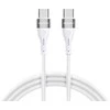 Wozinsky WSTCC1 USB-C / USB-C PD 65W kabelis 1 m long – baltos spalvos