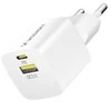Wozinsky WWCEAC GaN USB-A USB-C 33W laidinis įkroviklis – baltos spalvos