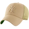 47 Brand Kepurė su snapeliu '47 New York Yankees Branson smėlio sp. / khaki B-BRANS17CTP-KH