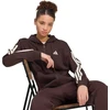 Bluza damska adidas Essentials 3-Stripes Full-Zip Fleece Hoodie ruda KX0784 (2XL)