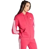 Bluza damska adidas Essentials 3-Stripes Full-Zip Fleece Hoodie rožinė KF6272 (S)