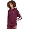 Bluza damska adidas Essentials 3-Stripes Full-Zip bordinė KX0785 (L)
