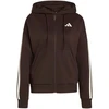 Bluza damska adidas Essentials 3-Stripes Full-Zip Fleece Hoodie ruda KX0784 (2XL)