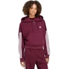 Bluza damska adidas Essentials 3-Stripes French Terry Quarter-Zip bordinė KF8316 (S)