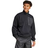 Vyriškas adidas City Escape Fleece Pusės užtrauktuko GD džemperis, juodas JF3290
