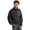 Vyriškas adidas City Escape Fleece Pusės užtrauktuko GD džemperis, juodas JF3290