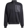 Vyriškas adidas City Escape Fleece Pusės užtrauktuko GD džemperis, juodas JF3290