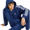 Bluza vyriška adidas Essentials 3-Stripes Fleece Full-Zip Hoodie tamsiai mėlyna KY4144 (S)