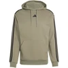 Bluza vyriška adidas Essentials 3-Stripes French Terry Hoodie oliwkowa KY4204 (M)