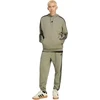 Bluza vyriška adidas Essentials 3-Stripes French Terry Hoodie oliwkowa KY4204 (M)