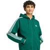 Bluza vyriška adidas Essentials 3-Stripes Fleece Full-Zip Hoodie žalia KZ1412 (XL)