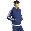 Bluza vyriška adidas Essentials 3-Stripes Fleece Full-Zip Hoodie tamsiai mėlyna KY4144 (S)