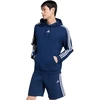Bluza vyriška adidas Essentials 3-Stripes French Terry Hoodie tamsiai mėlyna KY4203 (S)