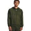 Vyriškas džemperis su gobtuvu Under Armour Rival Fleece, alyvuogių spalvos