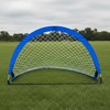 Smj Išskleidžiami futbolo treniruočių vartai – mėlyni (D) 183x104x104 cm