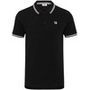 Fila Holdings Vyriški marškinėliai polo Fila Lubbeek juoda FAM0898 80010 (S)