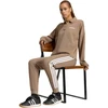 Kelnės moterims adidas Essentials 3-Stripes Fleece Slim smėlio sp. KF8317 (L)