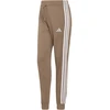 Kelnės moterims adidas Essentials 3-Stripes Fleece Slim smėlio sp. KF8317 (L)
