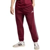 Kelnės vyrams adidas Essentials 3-Stripes Fleece Tapered Cuffed bordo spalvos KY4134 (XL)