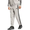 Kelnės vyrams adidas Essentials 3-Stripes Fleece Tapered Cuffed pilka KY4127 (L)