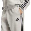 Kelnės vyrams adidas Essentials 3-Stripes Fleece Tapered Cuffed pilka KY4127 (L)