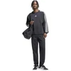 Kelnės vyrams adidas Essentials 3-Stripes Fleece Tapered Cuffed juoda KY6526 (XL)