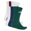 Kojinės adidas Cushioned Crew 6 par žalia, mėlyna, balta, bordo spalvos KQ6769 (37-39)