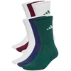 Kojinės adidas Cushioned Crew 6 par žalia, mėlyna, balta, bordo spalvos KQ6769 (37-39)
