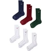 Kojinės Nike Everyday Elevated 6 par balta, žalia, bordo spalvos, mėlyna HQ8021 907 (35-37,5)