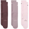 Kojinės Nike Everyday Elevated Crew 3 pary rožinė, ruda IH8528 903 (35-37,5)