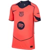 Marškinėliai vaikams Nike FC Barcelona Stadium 2025/26 oranžinė HM4122 855 (XS)