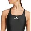 Maudymosi kostiumėlis moterims adidas 3 Stripes juoda JN8118 (40)