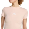 Moteriški marškinėliai adidas Essentials 3-Stripes Slim Baby pastelinis róż KD2343 (L)
