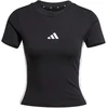 Moteriški marškinėliai adidas Essentials 3-Stripes Slim Baby juoda-balta JC8325 (2XL)